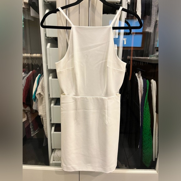 FRENCH CONNECTION NWT Whisper Cut Out High Square Neck Dress White Sz 0 - Picture 4 of 7